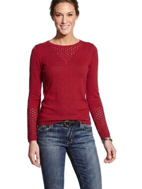 Reitmans Red Long Sleeve Top – Size M | Bold Basics | Fall Capsule |
